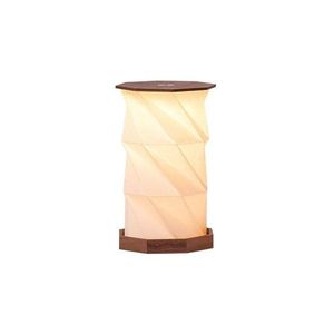 Tmavo prírodná LED stolová lampa (výška 18 cm) Twist Hexagon – Gingko vyobraziť