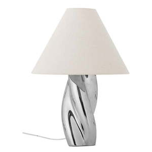 Stolová lampa v striebornej farbe s textilným tienidlom (výška 49 cm) Silva – Bloomingville vyobraziť