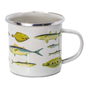 Biely/zelený hrnček 310 ml Vintage Fish – Sass & Belle vyobraziť