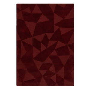 Vínovočervený ručne tkaný vlnený koberec 120x170 cm Shard Red – Flair Rugs vyobraziť