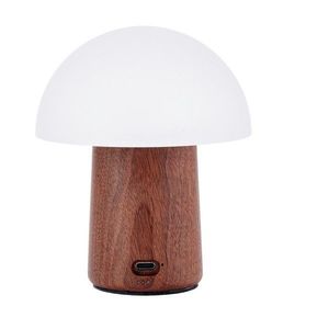 Biela/tmavo prírodná LED stolová lampa (výška 12, 5 cm) Alice Mushroom – Gingko vyobraziť