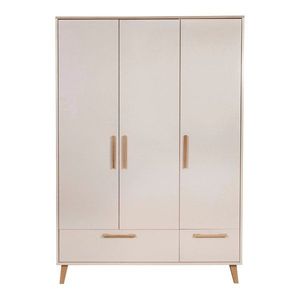 Krémovobiela/v prírodnej farbe detská šatníková skriňa v dekore duba 138x200x55 cm Jil – Roba vyobraziť