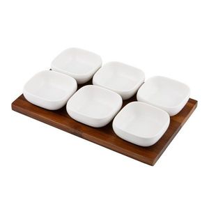 Biela porcelánová servírovacia súprava 6 ks Essentials – Ladelle vyobraziť