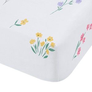 Biela napínacia detská plachta na dvojlôžko 135x190 cm Bunny Tails Ditsy Flowers – Catherine Lansfield vyobraziť