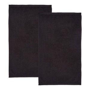 Čierne rýchloschnúce/froté bavlnené osušky v súprave 2 ks 90x140 cm Quick Dry – Catherine Lansfield vyobraziť