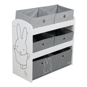 Biely/sivý detský organizér na hračky 63, 5x29, 5x60 cm Miffy – Roba vyobraziť