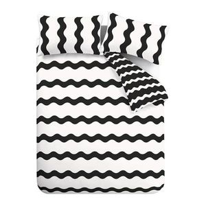 Čierno-biele obliečky na jednolôžko 135x200 cm Waves – Sassy B vyobraziť