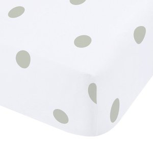 Biela/zelená napínacia flanelová plachta 135x190 cm Polka Dot – Catherine Lansfield vyobraziť