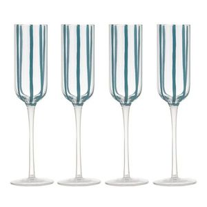 Poháre v súprave 4 ks na sekt 180 ml Stripe – Ladelle vyobraziť