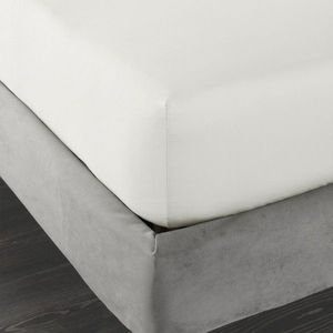 Slonovinová napínacia plachta z bavlneného saténu 135x190 cm Cotton Sateen – Bianca vyobraziť