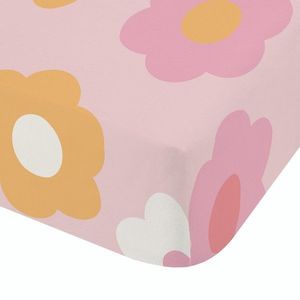Ružová napínacia detská plachta na jednolôžko 90x190 cm Retro Daisy – Catherine Lansfield vyobraziť