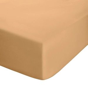 Žltá/oranžová napínacia perkálová plachta 135x190 cm Easy Iron Percale – Catherine Lansfield vyobraziť