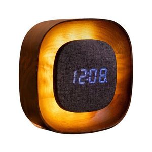 Digitálny budík Lumos Walnut – Gingko vyobraziť