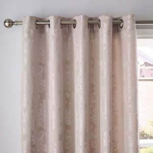 Béžové damaškové závesy v súprave 2 ks 168x183 cm Damask Jacquard – Catherine Lansfield vyobraziť