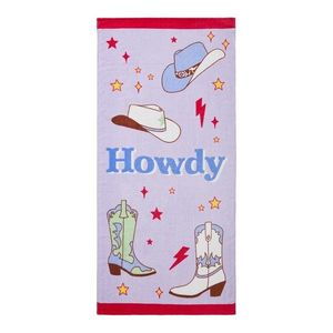 Fialová froté bavlnená plážová osuška 76x160 cm Howdy Cowgirl – Sassy B vyobraziť
