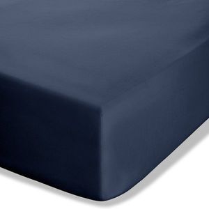 Tmavomodrá napínacia perkálová plachta 135x190 cm Easy Iron Percale – Catherine Lansfield vyobraziť
