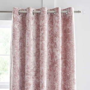 Ružové závesy v súprave 2 ks 168x137 cm Crushed Velvet – Catherine Lansfield vyobraziť