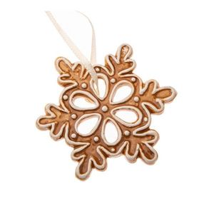Keramická vianočná ozdoba ø 6 cm Gingerbread Flake – Dakls vyobraziť