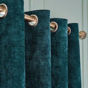 Zelenomodré termo závesy v súprave 2 ks zo ženilky 168x183 cm Selene Luxury Chenille – Hyperion vyobraziť