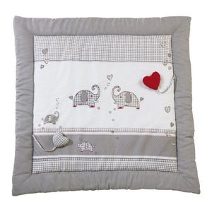 Biela/sivá detská hracia podložka 100x100 cm Jumbo twins – Roba vyobraziť