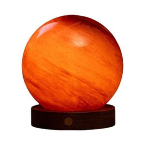 Tmavo prírodná LED stolová lampa so skleneným tienidlom (výška 13 cm) Sand Storm – Gingko vyobraziť