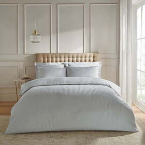 Sivé damaškové obliečky na dvojlôžko/predĺžené 230x220 cm Satin Stripe – Catherine Lansfield vyobraziť