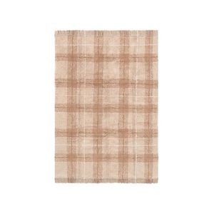 Svetloružový prateľný/ručne tkaný bavlnený koberec 90x120 cm Tartan Rose – Lorena Canals vyobraziť
