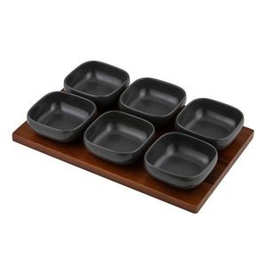 Antracitová porcelánová servírovacia súprava 6 ks Essentials – Ladelle vyobraziť