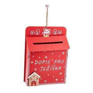 Drevená závesná vianočná dekorácia 17 cm Dopis Pro Ježíška – Dakls vyobraziť