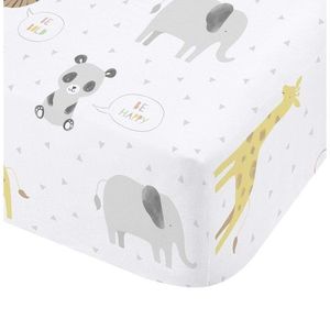 Biela napínacia detská plachta na jednolôžko 90x190 cm Roarsome Animals – Catherine Lansfield vyobraziť