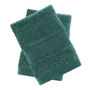 Tmavozelené froté bavlnené uteráky v súprave 2 ks 30x30 cm Anti-Bacterial – Catherine Lansfield vyobraziť