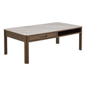 Béžový/tmavohnedý konferenčný stolík s keramickou doskou 70x130 cm Southampton – Actona vyobraziť