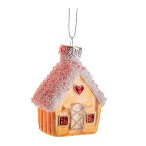 Sklenená vianočná ozdoba 7 cm House – Dakls vyobraziť