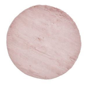 Ružový koberec Think Rugs Teddy, ⌀ 120 cm vyobraziť