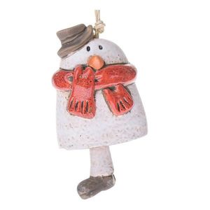 Keramická vianočná ozdoba 10 cm Snowman – Dakls vyobraziť