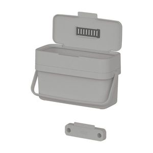 Sivá nádoba na kompostovateľný odpad 4 l Duo – Joseph Joseph vyobraziť