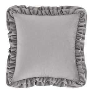 Zamatový dekoračný vankúš 43x43 cm Velvet Double Frill – Catherine Lansfield vyobraziť