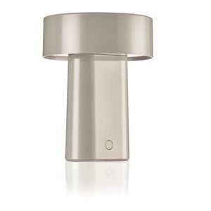 Sivobéžová plastová LED stolová lampa (výška 18 cm) Oblong – Zone vyobraziť
