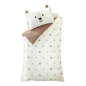 Hnedá/krémovobiela mikroplyšová detská obliečka na dvojlôžko 200x200 cm Cosy Bear – Catherine Lansfield vyobraziť