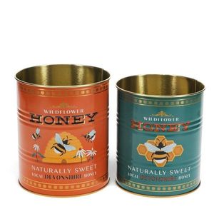 Dekoratívne cínové úložné boxy v súprave 2 ks ø 11x13 cm Honey – Rex London vyobraziť