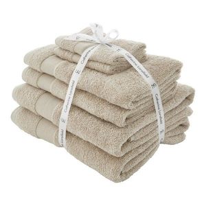 Béžové froté bavlnené uteráky a osušky v súprave 6 ks Anti-Bacterial – Catherine Lansfield vyobraziť