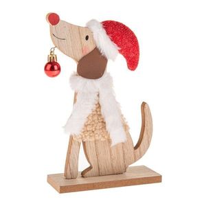 Drevená vianočná figúrka (výška 21 cm) Dog – Dakls vyobraziť