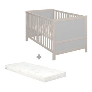 Sivá postieľka s nastaviteľnou výškou 70x140 cm Easy Sleep – Roba vyobraziť