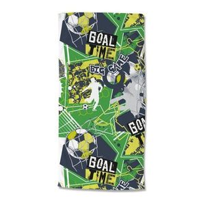 Zelená detská zamatová plážová osuška 75x150 cm Goaltime – Good Morning vyobraziť