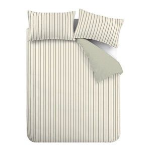 Zelené/krémovobiele bavlnené obliečky na dvojlôžko/predĺžené 230x220 cm Hampton Stripe – Bianca vyobraziť