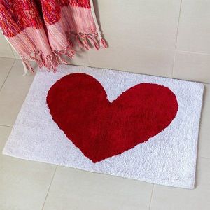 Červená/biela kúpeľňová predložka 50x80 cm Heart – Rex London vyobraziť