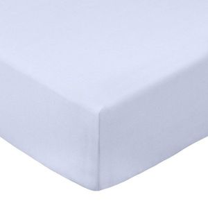 Napínacia plachta z bavlneného perkálu v levanduľovej farbe 150x200 cm Cotton Percale – Bianca vyobraziť