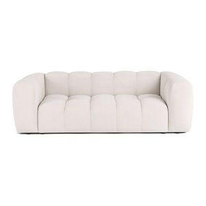 Krémovobiela zamatová pohovka 225 cm Cube – Bonami Selection vyobraziť