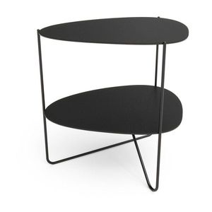 Čierny kovový konferenčný stolík 37x44 cm Curve Double Bull – LIND DNA vyobraziť