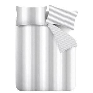Sivé flanelové obliečky na dvojlôžko 200x200 cm Stripe – Catherine Lansfield vyobraziť